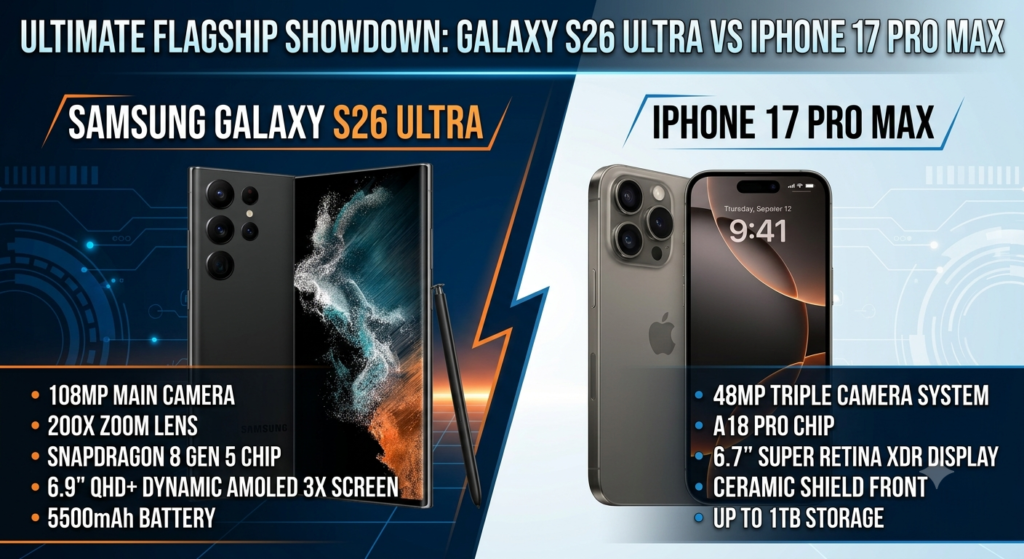 Samsung Galaxy S26 Ultra vs iPhone 17 Pro Max